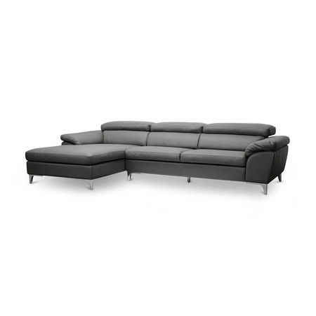 Baxton Studio Voight Gray Modern Sectional Sofa 101-5152
